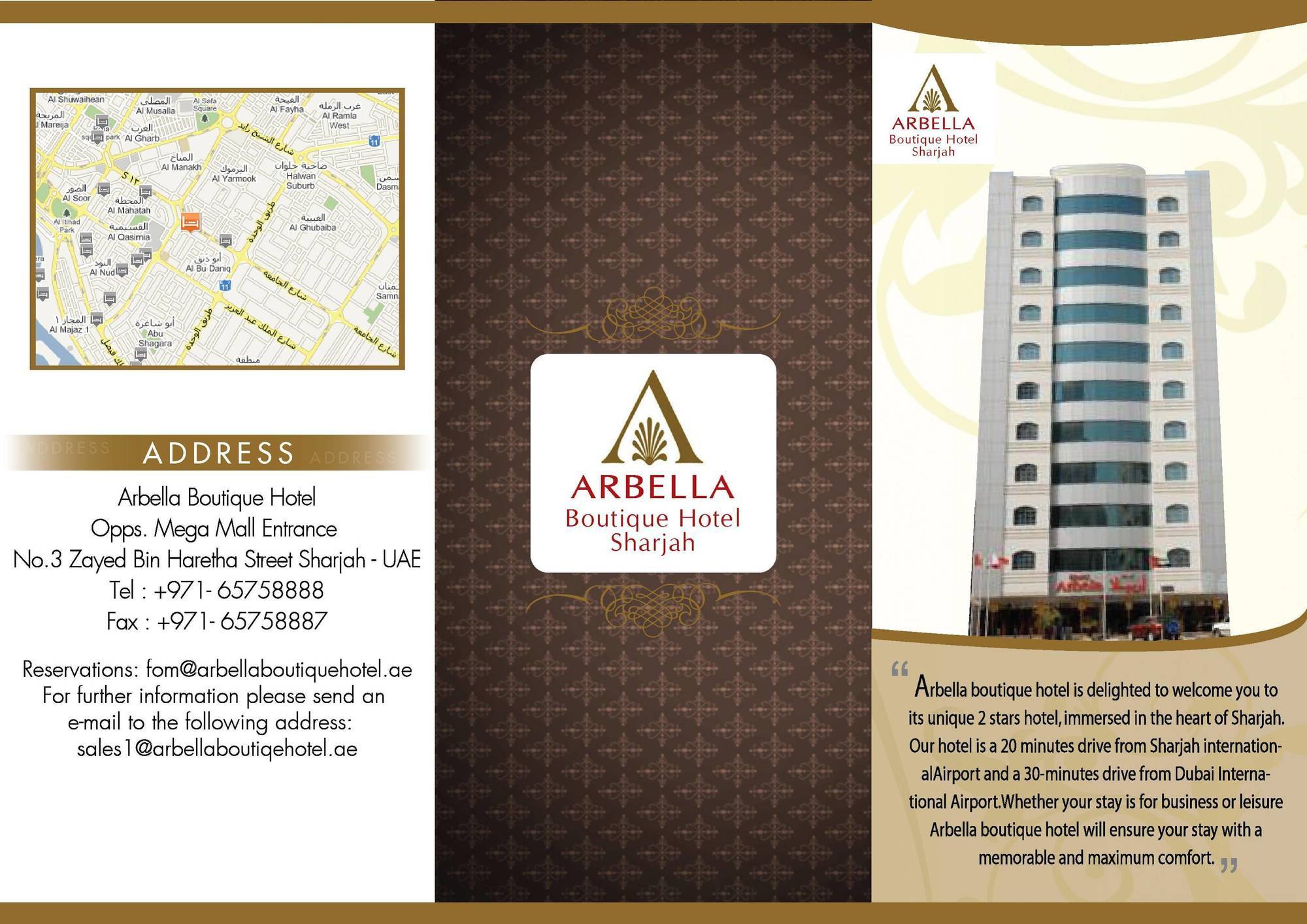 Arbella Boutique Hotel Sharjah Eksteriør billede